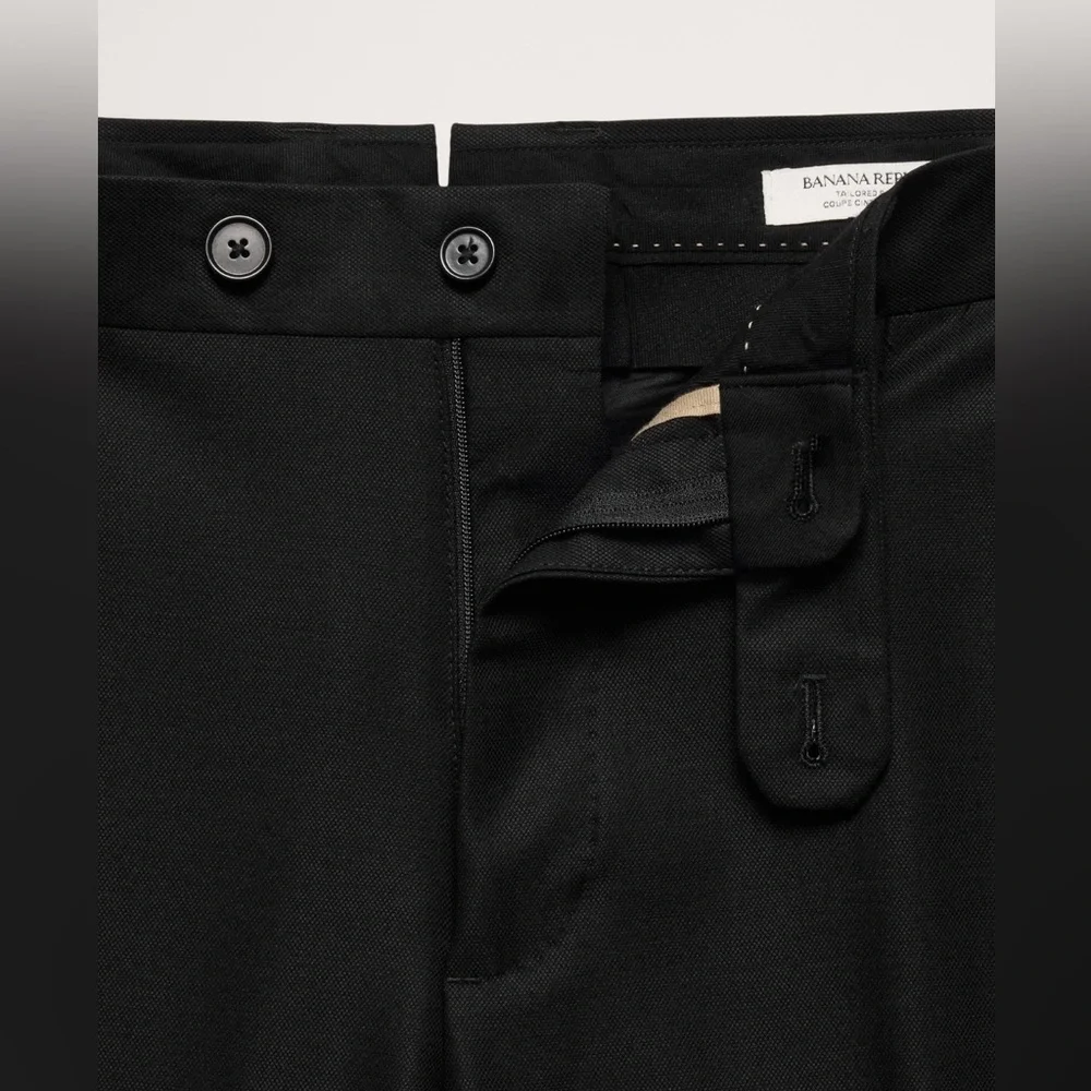 NWT Banana Republic Signature Italian Hopsack Black Suit Pant Men’s Size 32S